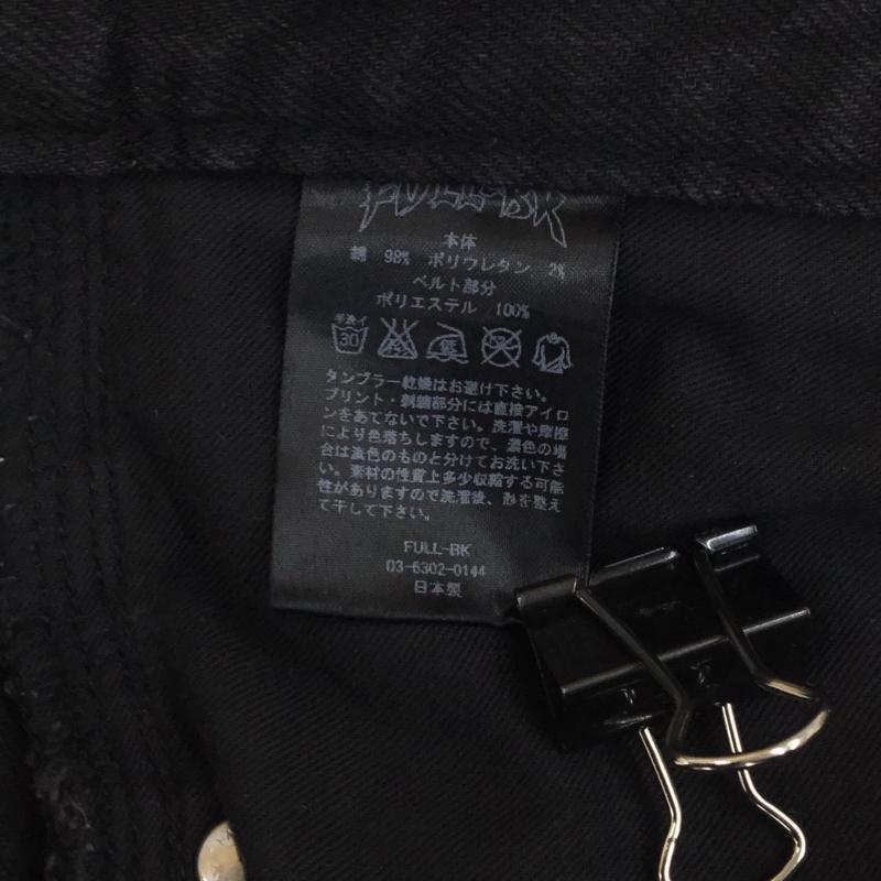 フルビーケー FULL-BK パンツ デニム、ジーンズ FULL-BK デニムパンツ L ロゴ、文字 黒 / ブラック /  メンズ USED 古着 中古 10120880
