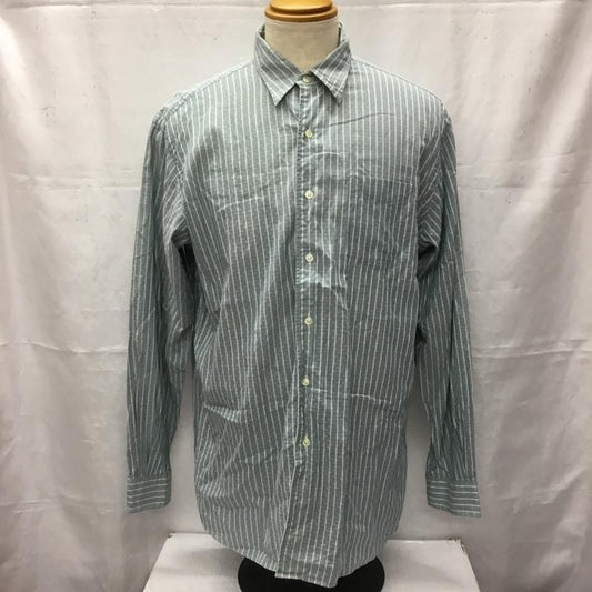 ポロバイラルフローレン Polo by RALPH LAUREN シャツ、ブラウス 長袖 長袖シャツ カラーシャツ ポケットシャツ 長袖カットソー ストライプシャツ L ストライプ 白 / ホワイト / X 水色 / ライトブルー /  メンズ USED 古着 中古 10106418