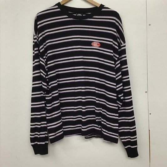 フリークスストア FREAK S STORE カットソー 長袖 長袖カットソー プリントカットソー クルーネック ボーダー L ボーダー柄 マルチカラー / マルチカラー /  メンズ USED 古着 中古 10133177