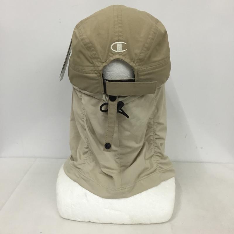 チャンピオン Champion 帽子 キャップ 181-0630 ファイスネックカバーキャップ ネックゲイター付き 2WAY タグ付き ロゴ、文字 ベージュ / ベージュ /  レディース USED 古着 中古 10142804