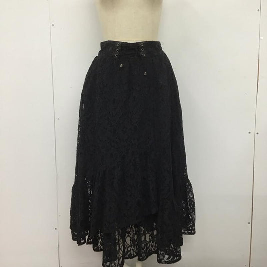 アクシーズファム axes femme スカート ロングスカート ts285x61 総レーススカート ロングスカート フレアスカート M 花柄 黒 / ブラック /  レディース USED 古着 中古 10107673