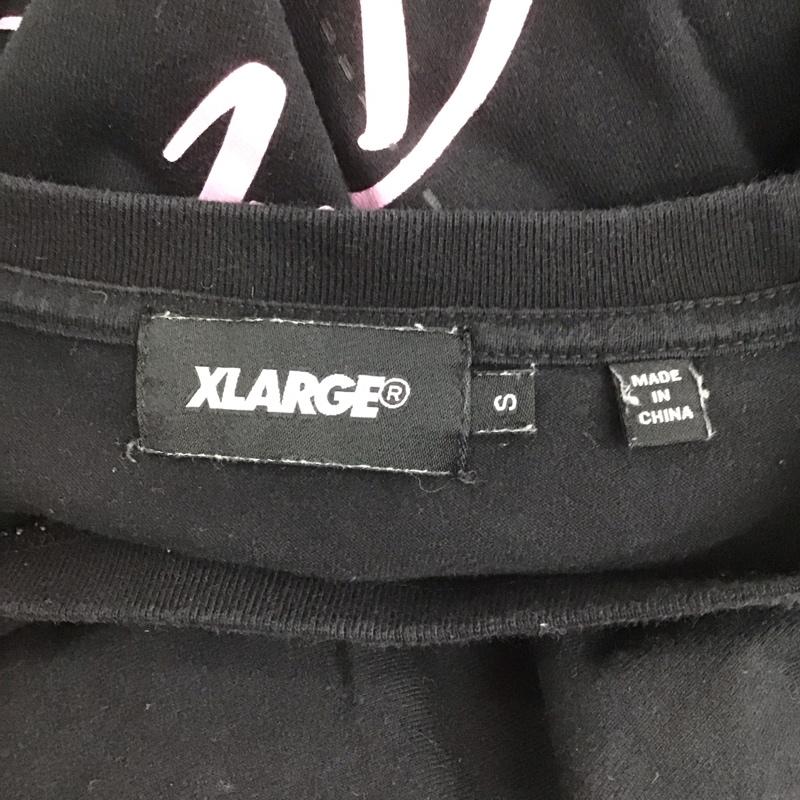エクストララージ XLARGE カットソー 長袖 長袖カットソー プリントカットソー クルーネック S プリント 黒 / ブラック /  メンズ USED 古着 中古 10126046