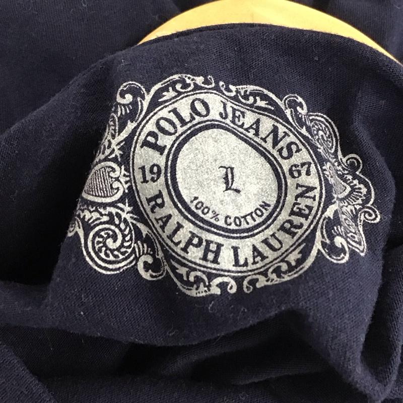 ラルフローレン RALPHLAUREN Tシャツ 半袖 L プリント 紺 / ネイビー /  レディース USED 古着 中古 10133501