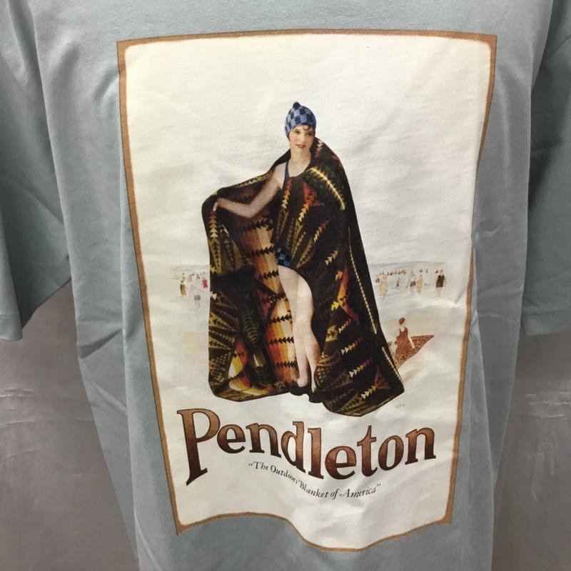ペンドルトン PENDLETON Tシャツ 半袖 0275-0215 VINTAGE POSTER アートプリント ビックシルエット タグ付き M プリント 水色 / ライトブルー /  メンズ USED 古着 中古 10114822