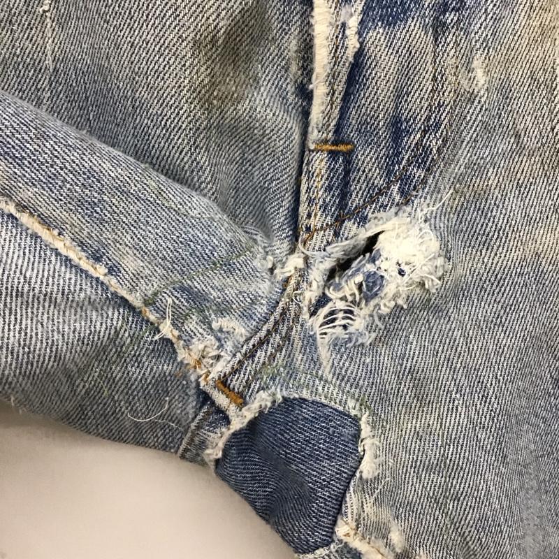 リーバイス Levi s パンツ デニム、ジーンズ 66 前期 デニムパンツ ヴィンテージ 古着 70s 40インチ ダメージ加工 インディゴ / インディゴ /  メンズ USED 古着 中古 10119546