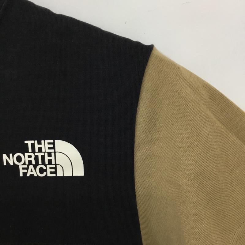 ザノースフェイス THE NORTH FACE Tシャツ 半袖 NTJ32152 ショートスリーブブロックドティー 半袖カットソー プリントTシャツ 150cm ロゴ、文字 黒 / ブラック / X 茶 / ブラウン /  ボーイズ USED 古着 中古 10110023