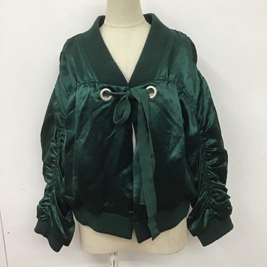 イネド INED ジャケット、上着 ジャンパー、ブルゾン 71-73144009 シャーリング 無地 緑 / グリーン /  レディース USED 古着 中古 10108293
