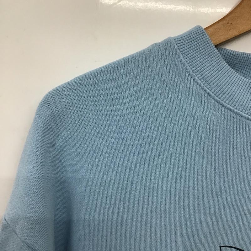 チャオパニック CIAOPANIC トレーナー 半袖 半袖スウェットカットソー クルーネックカットソー プリントカットソー M プリント 水色 / ライトブルー /  メンズ USED 古着 中古 10140662