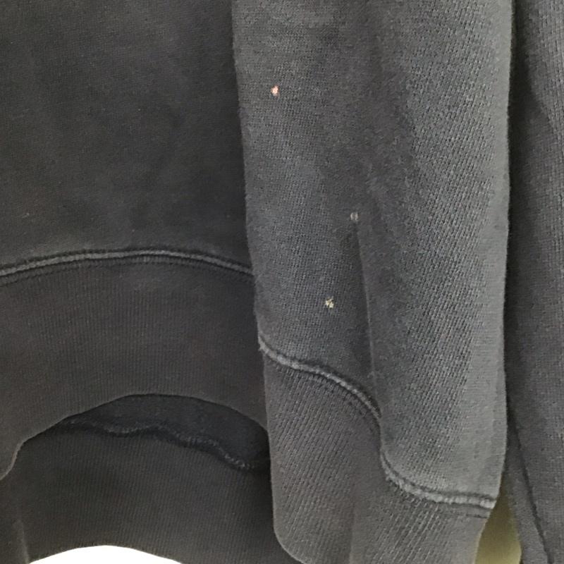 トミーヒルフィガー TOMMY HILFIGER トレーナー 長袖 長袖トレーナー スウェット クルーネック プルオーバー XXL ロゴ、文字 紺 / ネイビー /  メンズ USED 古着 中古 10141900