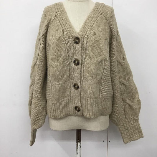 アルシーヴ archives カーディガン 長袖 M 無地 ベージュ / ベージュ /  レディース USED 古着 中古 10124876