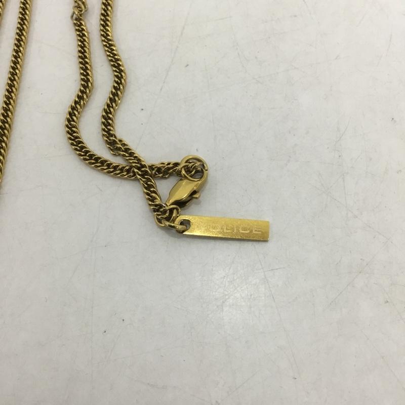 ポリス POLICE アクセサリー ネックレス、ペンダント 箱有 ロゴ、文字 金 / ゴールド / X 黒 / ブラック /  メンズ USED 古着 中古 10143647