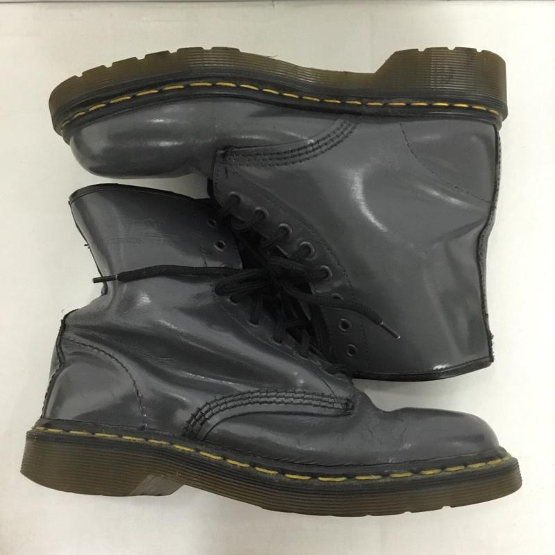 ドクターマーチン Dr.Martens ブーツ ショートブーツ 8ホール UK6 イングランド製 ロゴ、文字 灰 / グレー /  メンズ USED 古着 中古 10145777