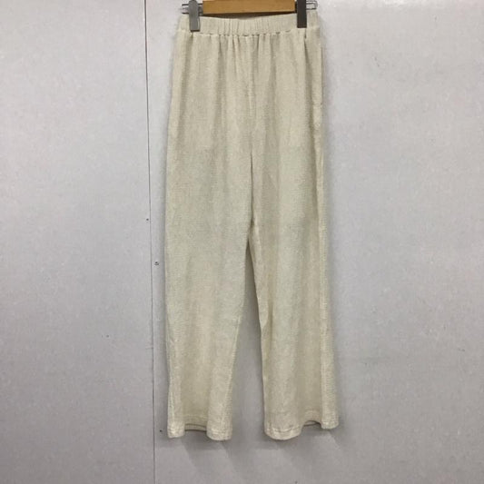 ローリーズファーム LOWRYS FARM ボトムス ボトムス LF522007MC シャーリングカット イージーパンツ FREE 無地 白 / ホワイト /  レディース USED 古着 中古 10131089