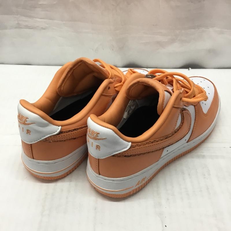 ナイキ NIKE スニーカー スニーカー CT3655-991 AIR FORCE 1 BY YOU 23.5cm 箱有 23.5cm ロゴ、文字 白 / ホワイト / X 橙 / オレンジ /  レディース USED 古着 中古 10114836