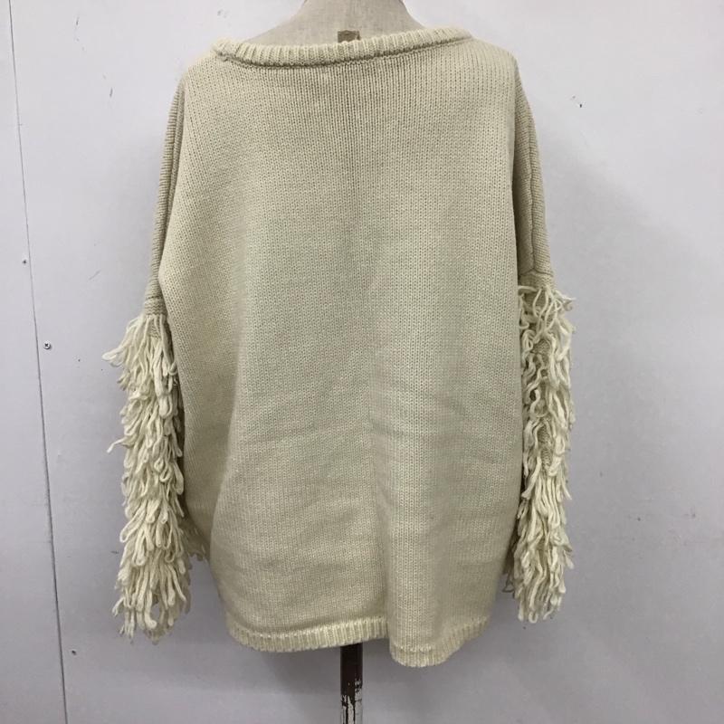 ジーナシス JEANASIS ニット、セーター 長袖 JS062781AD モップスリーブニット FREE 無地 オフホワイト / オフホワイト /  レディース USED 古着 中古 10124041