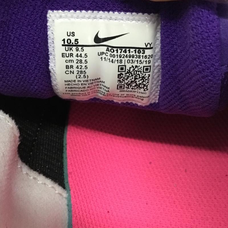 ナイキ NIKE スニーカー スニーカー AO1741-103 AIR MAX 2 LIGHT 28.5cm 28.5cm ロゴ、文字 白 / ホワイト / X 紫 / パープル / X 黒 / ブラック /  メンズ USED 古着 中古 10107870