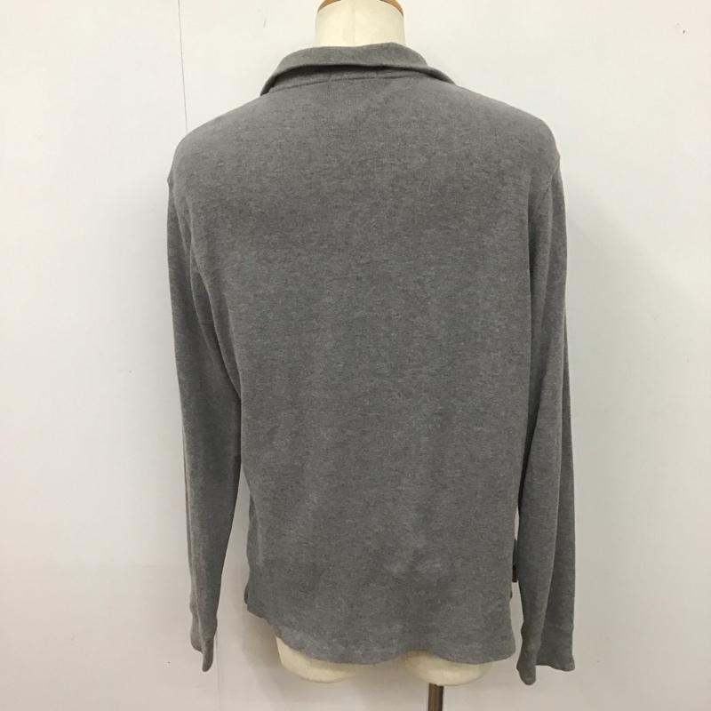 ポロラルフローレン POLO RALPH LAUREN カットソー 長袖 長袖カットソー ジップアップネックカットソー ロングスリーブカットソー M ロゴ、文字 灰 / グレー /  メンズ USED 古着 中古 10123892