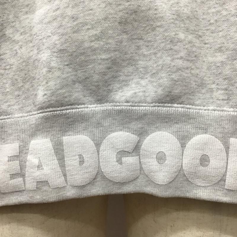 ヘッドグーニー HEADGOONIE トレーナー 長袖 長袖トレーナー スウェット クルーネック リブスウェットカットソー L 無地 灰 / グレー /  メンズ USED 古着 中古 10113173