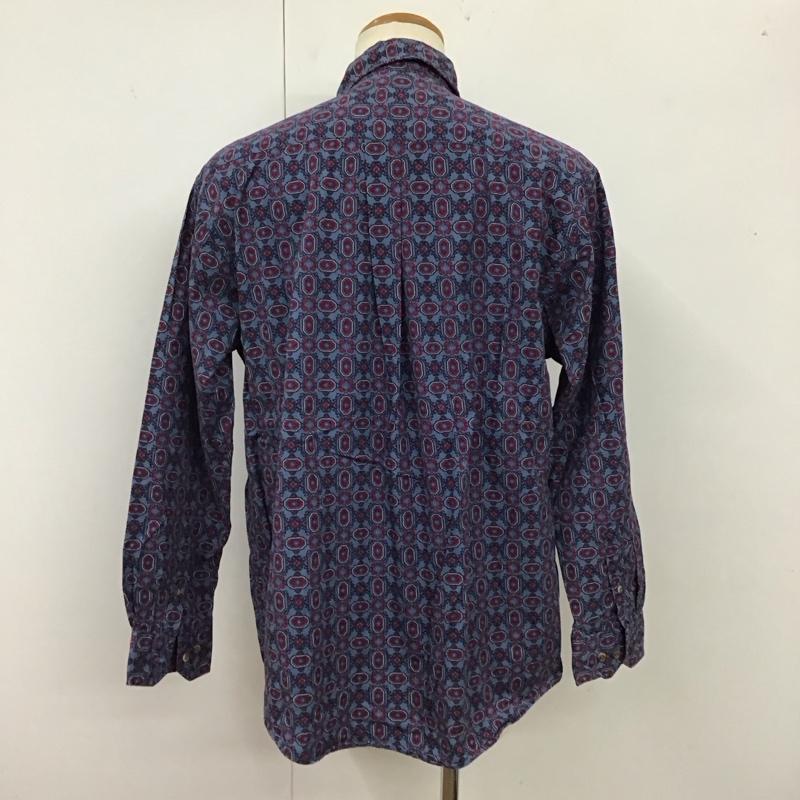 古着 USED カットソー 長袖 長袖シャツ カラーシャツ ポケットシャツ 長袖カットソー プリントシャツ L プリント マルチカラー / マルチカラー /  メンズ USED 古着 中古 10119016