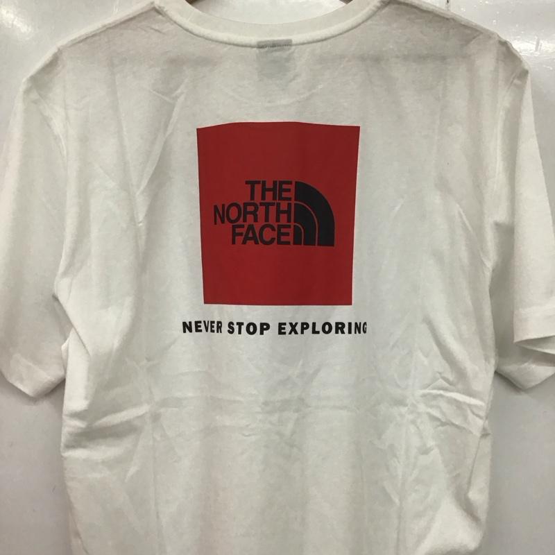 ザノースフェイス THE NORTH FACE Tシャツ 半袖 NF0A87NPJK3 L ロゴ、文字 X プリント 白 / ホワイト / X 赤 / レッド /  メンズ USED 古着 中古 10132535
