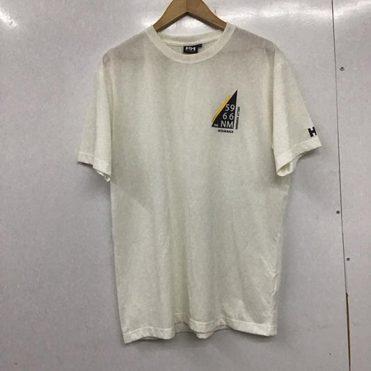 ヘリーハンセン HELLY HANSEN Tシャツ 半袖 半袖カットソー プリントTシャツ クルーネックカットソー XL ロゴ、文字 白 / ホワイト /  メンズ USED 古着 中古 10140690