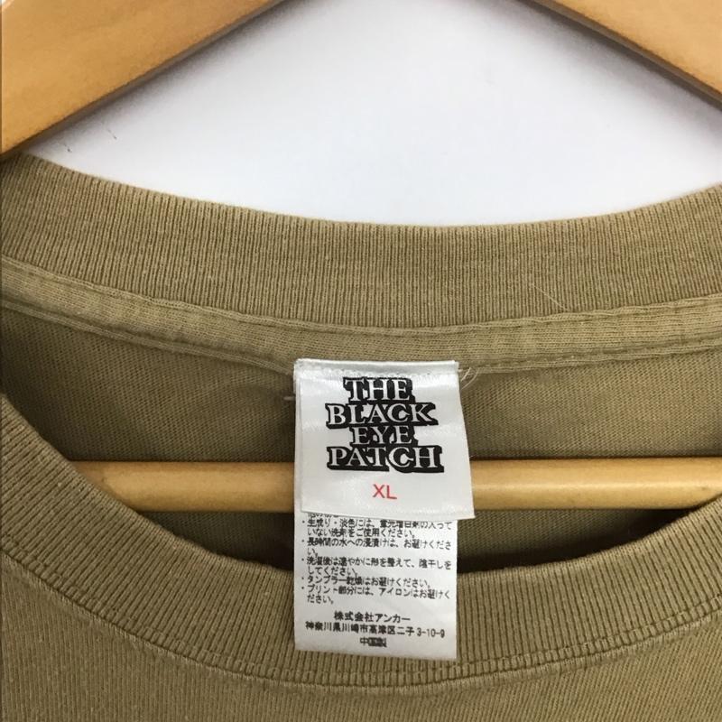 ブラックアイパッチ Black eye patch Tシャツ 半袖 半袖カットソー プリントTシャツ クルーネックカットソー XL プリント ベージュ / ベージュ /  メンズ USED 古着 中古 10150133