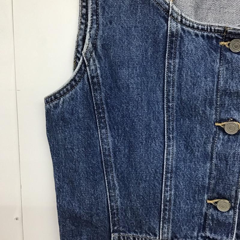リーバイス Levi s ワンピース ロングスカート 85386-0001 ノースリーブ フロントボタン デニムワンピース S 無地 水色 / ライトブルー /  レディース USED 古着 中古 10131523