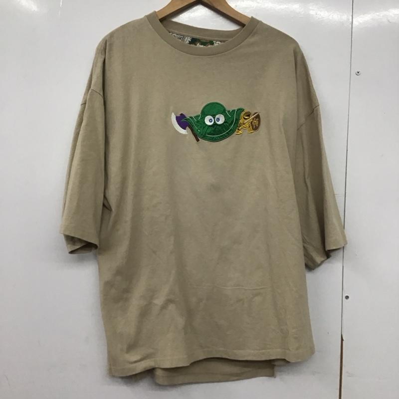 グラニフ graniph Tシャツ 半袖 半袖カットソー プリントTシャツ クルーネックカットソー XL ロゴ、文字 ベージュ / ベージュ /  メンズ USED 古着 中古 10145974