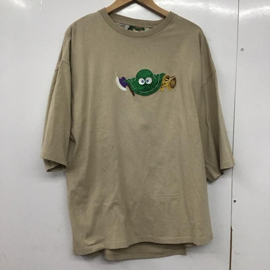 グラニフ graniph Tシャツ 半袖 半袖カットソー プリントTシャツ クルーネックカットソー XL ロゴ、文字 ベージュ / ベージュ /  メンズ USED 古着 中古 10145974