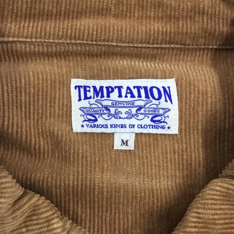 テンプテーション TEMPTATION ジャケット、上着 ジャケット、ブレザー コーデュロイジャケット ポケットジャケット カジュアルジャケット ジップアップジャケット M 無地 キャメル / キャメル /  メンズ USED 古着 中古 10108447