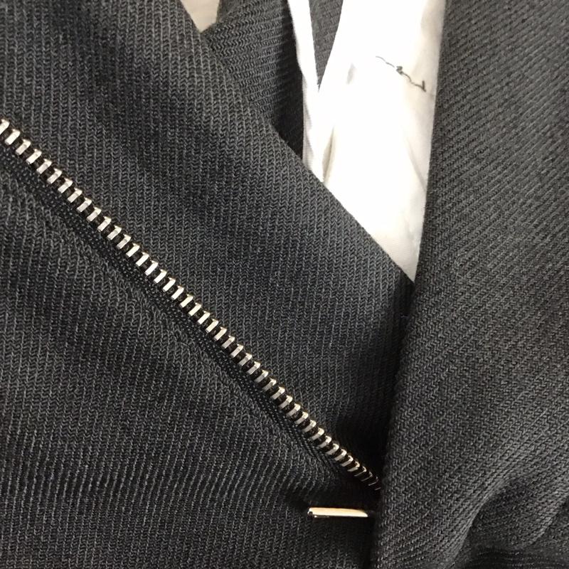 プランシー PLAN C パンツ スラックス pncaa06l00 ストレートパンツ スラックス センタータックパンツ ストレッチ 38 無地 灰 / グレー /  レディース USED 古着 中古 10108645