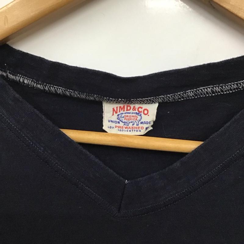 古着 USED Tシャツ 半袖 半袖カットソー プリントTシャツ Vネックカットソー ロゴ、文字 紺 / ネイビー /  メンズ USED 古着 中古 10130634