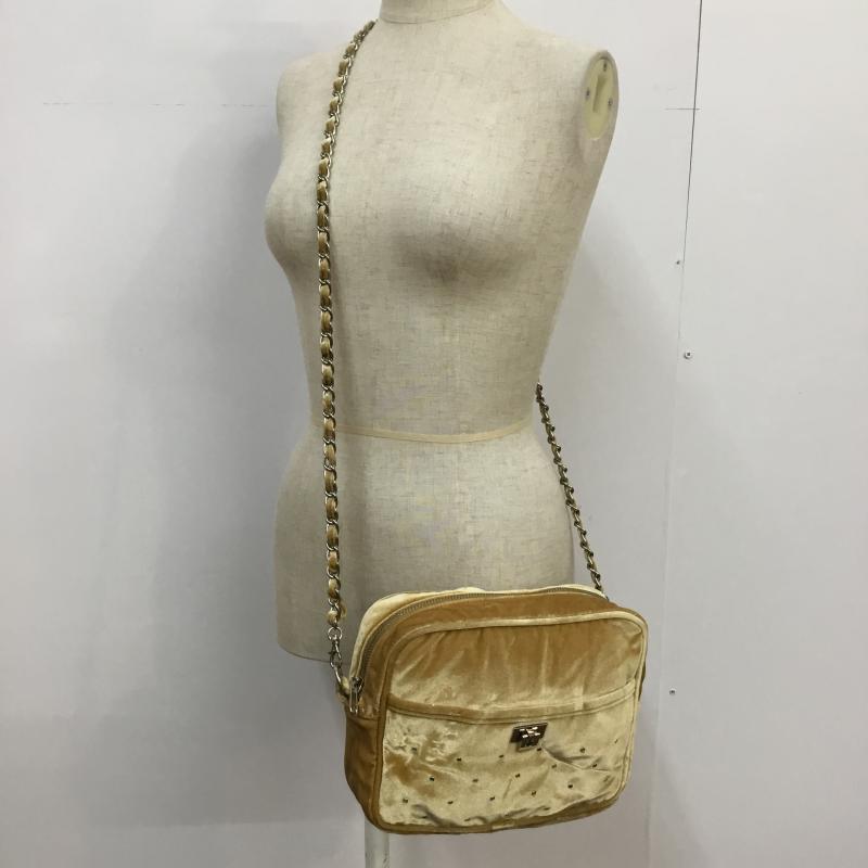 ローリーズファーム LOWRYS FARM ショルダーバッグ ショルダーバッグ チェーンバッグ ベロア 無地 X  キャメル / キャメル /  レディース USED 古着 中古 10045519