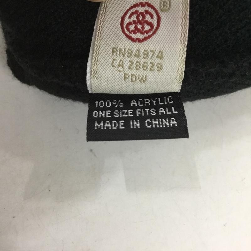 ステューシー STUSSY 帽子 ニット帽 ボンボン ロゴ、文字 黒 / ブラック /  メンズ USED 古着 中古 10133398