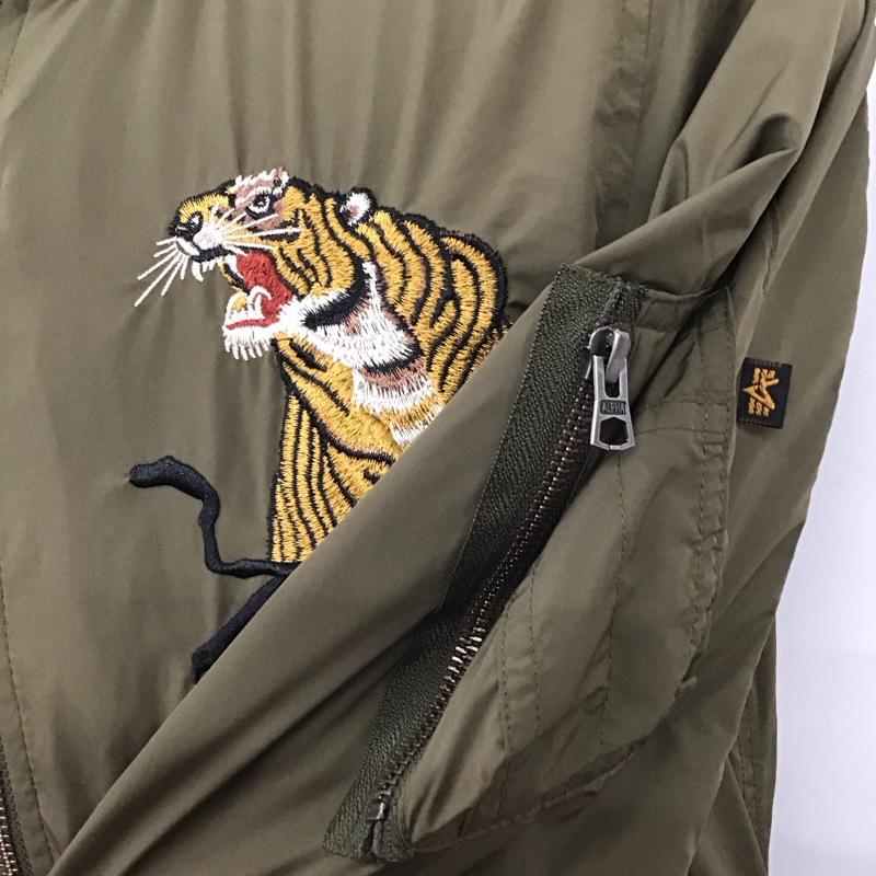 アルファインダストリー Alpha Industries ジャケット、上着 ジャンパー、ブルゾン ジップアップジャケット ジャンパー ジャケット ベドジャン アウター M 刺繍 カーキ / カーキ /  メンズ USED 古着 中古 10119509