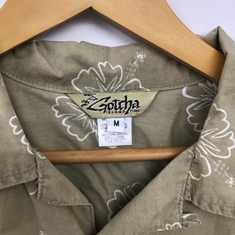 古着 USED シャツ、ブラウス 半袖 半袖シャツ プリントシャツ ポケットシャツ 80s 90s usa製 gotcha M プリント ベージュ / ベージュ /  メンズ USED 古着 中古 10150453