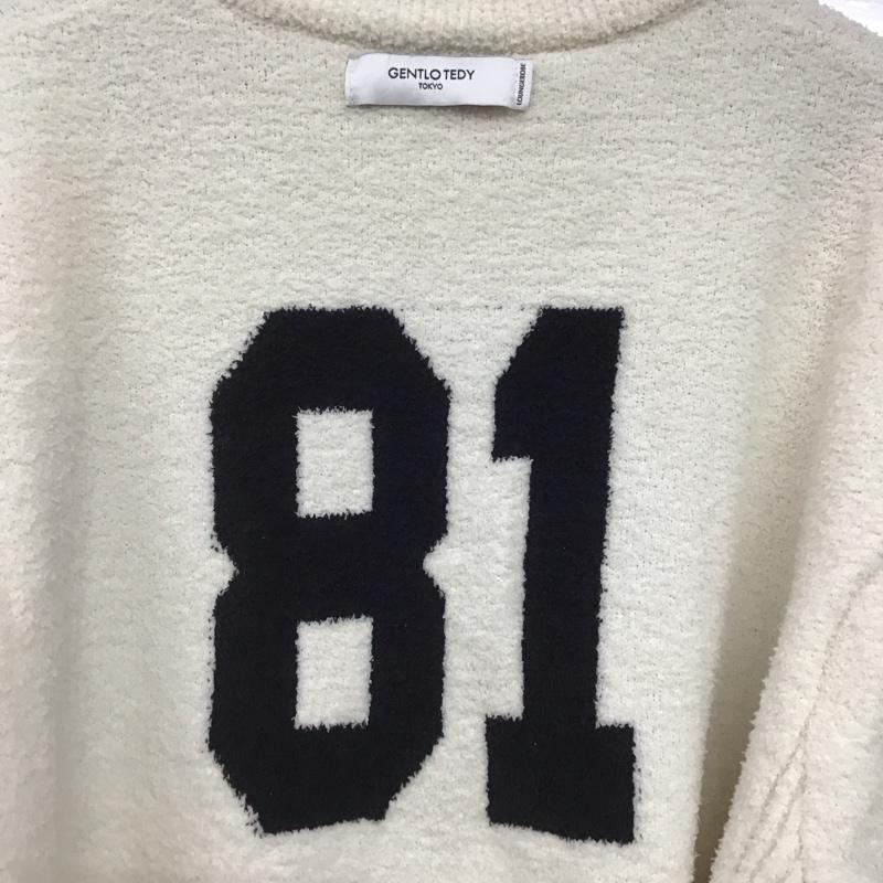 ジェントロテディ GENTLO TEDY ニット、セーター 長袖 M ロゴ、文字 白 / ホワイト /  メンズ USED 古着 中古 10144666
