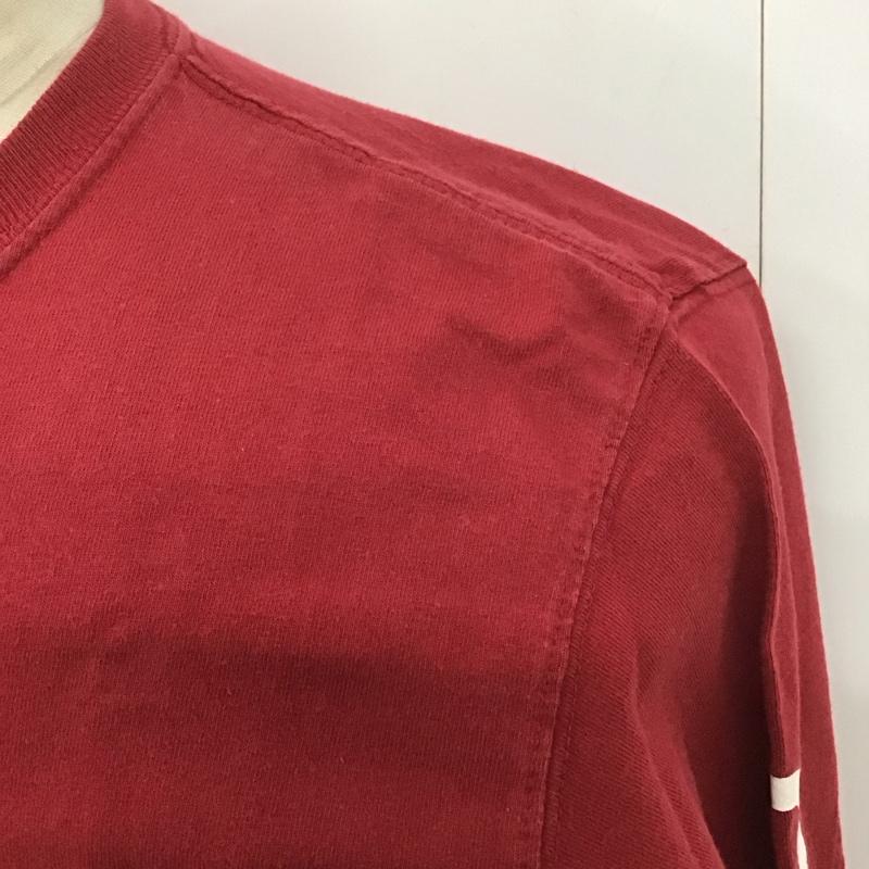 カーハート Carhartt カットソー 長袖 長袖カットソー プリントカットソー クルーネック XL ロゴ、文字 赤 / レッド /  メンズ USED 古着 中古 10126798