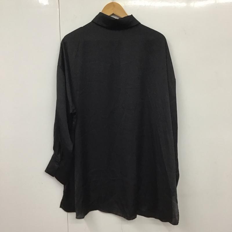 ザラ ZARA シャツ、ブラウス 長袖 3666 156 800 ドロップショルダー L 無地 黒 / ブラック /  レディース USED 古着 中古 10131107