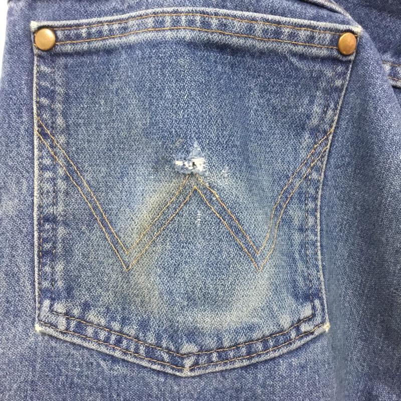 ラングラー Wrangler パンツ デニム、ジーンズ デニムパンツ ストレートパンツ ワイドパンツ カジュアルパンツ 38 無地 インディゴ / インディゴ /  メンズ USED 古着 中古 10122285