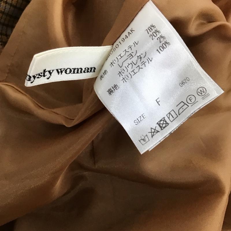 ミスティウーマン mysty woman ワンピース ロングスカート キャミワンピ 前開き ロングワンピース FREE チェック マルチカラー / マルチカラー /  レディース USED 古着 中古 10125159