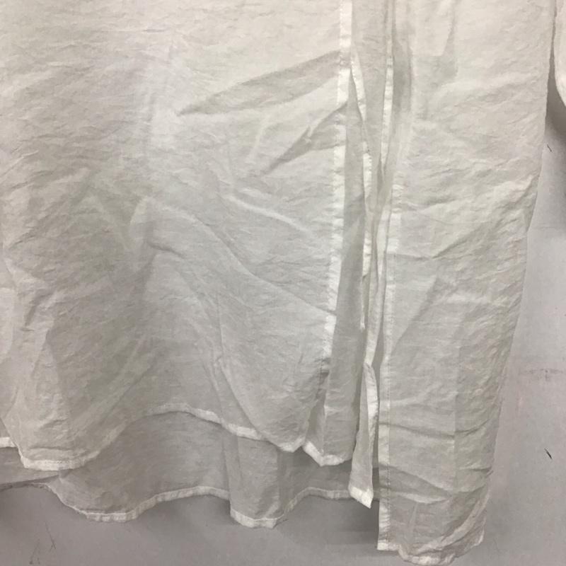 ミスティック mystic シャツ、ブラウス 長袖 長袖シャツ 無地シャツ ノーカラーシャツ FREE 無地 白 / ホワイト /  レディース USED 古着 中古 10143829