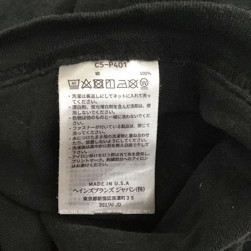チャンピオン Campion Tシャツ 長袖 XL プリント 黒 / ブラック /  メンズ USED 古着 中古 10128250