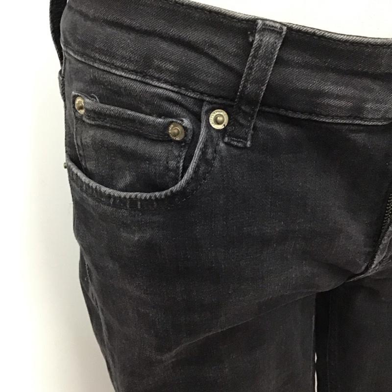 ザラ ZARA パンツ デニム、ジーンズ デニムパンツ スリムパンツ ストレッチ 36 無地 黒 / ブラック /  レディース USED 古着 中古 10118518