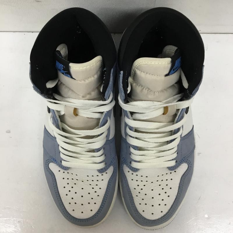 ナイキ NIKE スニーカー スニーカー 555088-134 Air Jordan 1 High OG University Blue 25.5cm ロゴ、文字 白 / ホワイト / X 水色 / ライトブルー /  メンズ USED 古着 中古 10141431