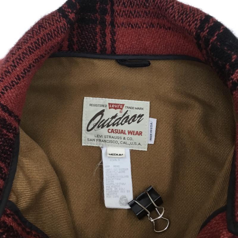 リーバイス Levi s ジャケット、上着 ジャケット、ブレザー M チェック 黒 / ブラック / X 赤 / レッド /  メンズ USED 古着 中古 10119981