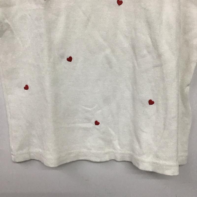 フリークスストア FREAK S STORE Tシャツ 半袖 241-32106 ミニハート刺繍Tシャツ クルーネック FREE 総柄 白 / ホワイト /  レディース USED 古着 中古 10133723
