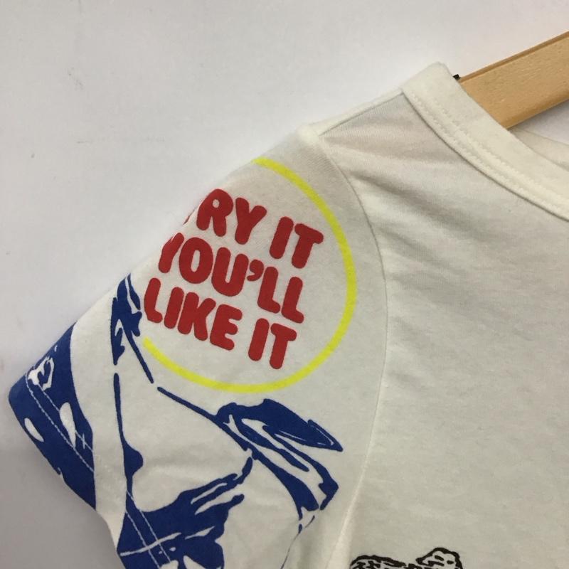 ヒステリックグラマー HYSTERIC GLAMOUR Tシャツ 半袖 半袖カットソー プリントTシャツ クルーネックカットソー FREE プリント 白 / ホワイト /  レディース USED 古着 中古 10142494