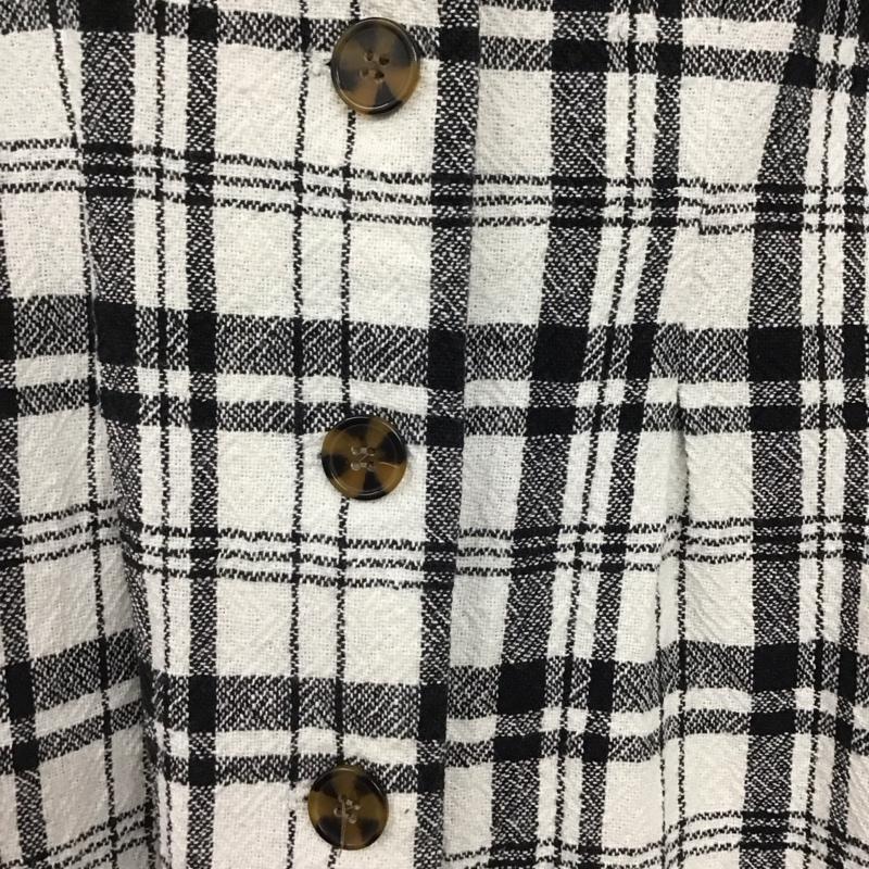 マウジー MOUSSY ワンピース ロングスカート 010BSS30-2030 半袖 フロントボタン 前開き 1 チェック 白 / ホワイト / X 黒 / ブラック /  レディース USED 古着 中古 10142246