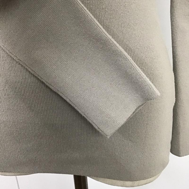 スナイデル SNIDEL カットソー 長袖 swnt231013 シアーフリルカラーニットプルオーバー 長袖カットソー 無地 灰 / グレー /  メンズ USED 古着 中古 10120105